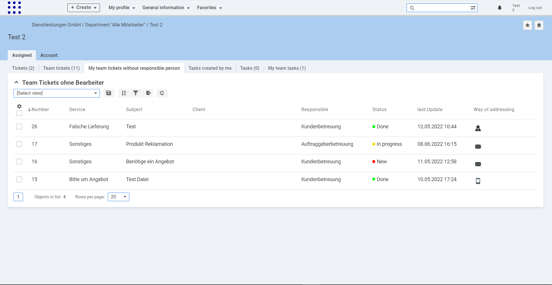 screenshot of SoftBCom Help Desk